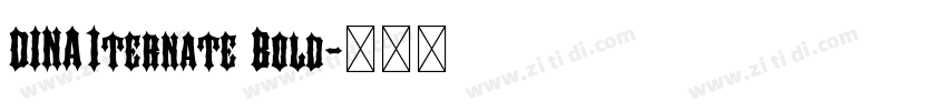 DINA1ternate Bold字体转换